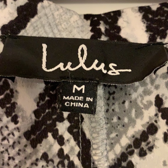 Lulus | Let's Snake a Deal Grey Snake Print Collared Midi Dress - Picture 5 of 6